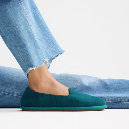 Rothys Women's ReVelvet™ Cruiser Loafer in ReVelvet™ Everglade