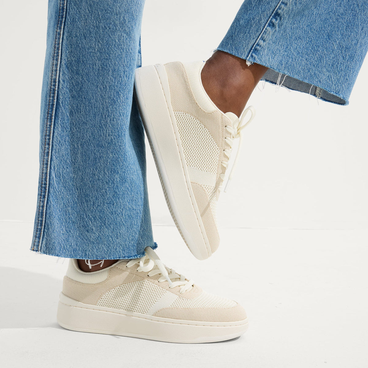 Rothys The Court Sneaker in Sand Dune