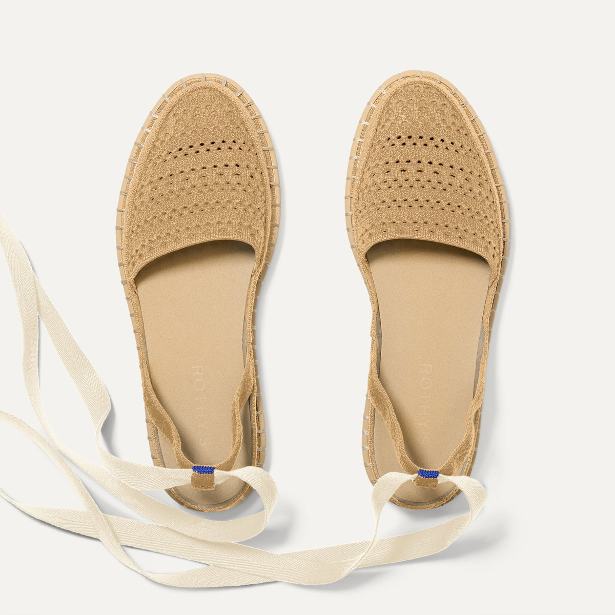 Rothys The D'Orsay Espadrille in Camel Crochet