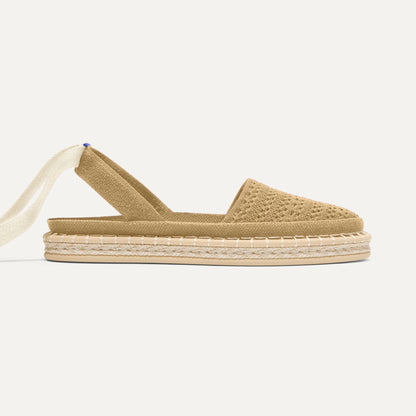 Rothys The D'Orsay Espadrille in Camel Crochet