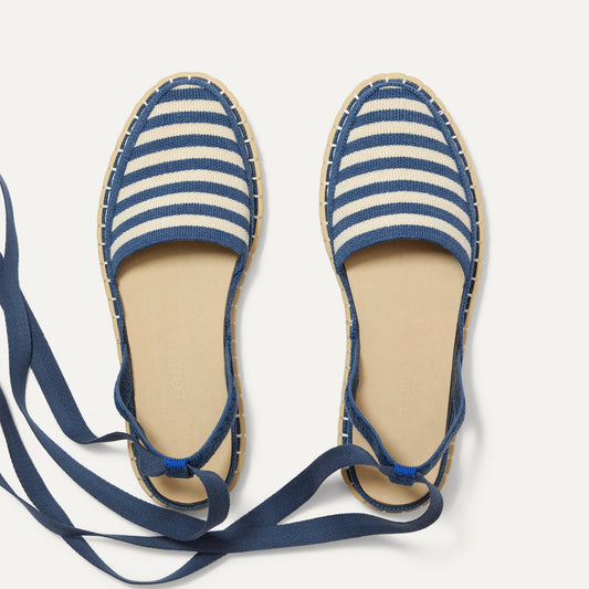 Rothys The D'Orsay Espadrille in Deep Sea Stripe