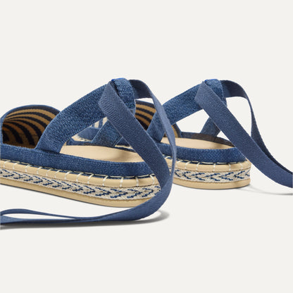 Rothys The D'Orsay Espadrille in Deep Sea Stripe