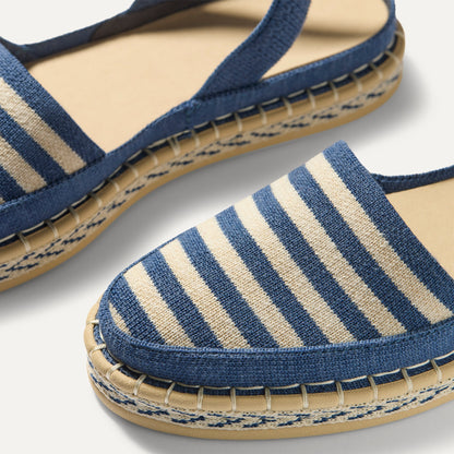 Rothys The D'Orsay Espadrille in Deep Sea Stripe
