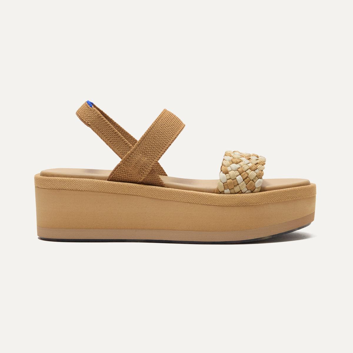 Rothys Women's Ankle Strap Platform Sandal in Beach Sand Woven