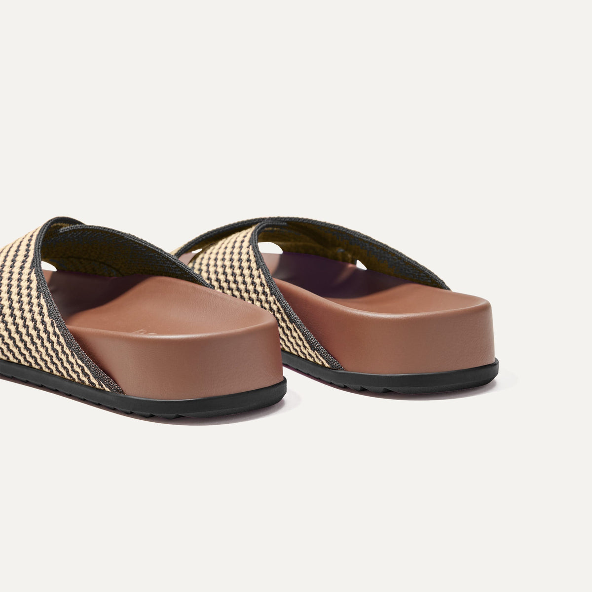 Rothys The Weekend Slide in Toffee Stripe