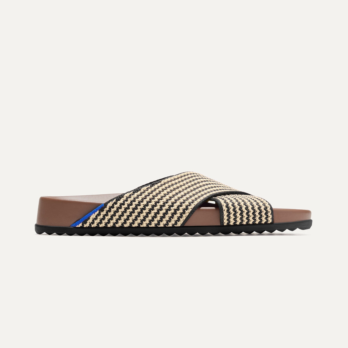 Rothys The Weekend Slide in Toffee Stripe