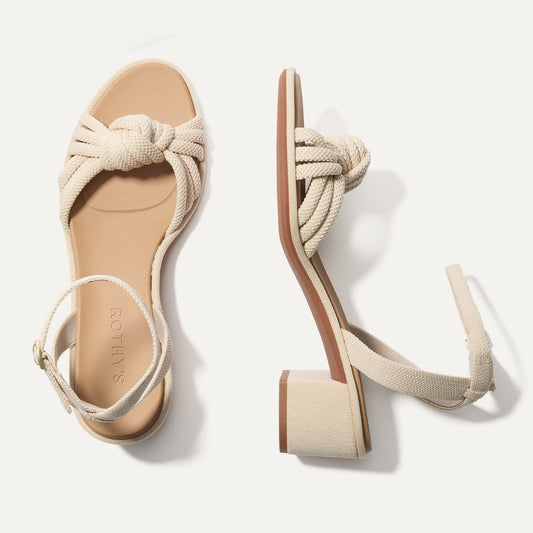 Rothys The Knot Sandal in Conch