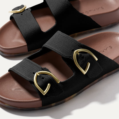 Rothys The Buckle Slide in Black
