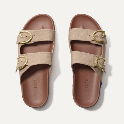 Rothys The Buckle Slide in Dune