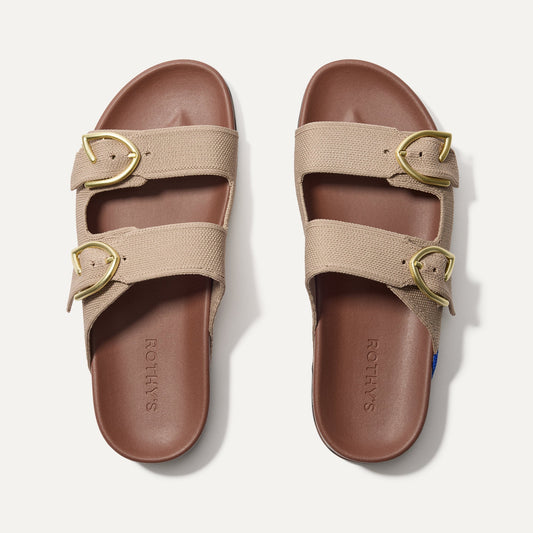 Rothys The Buckle Slide in Dune
