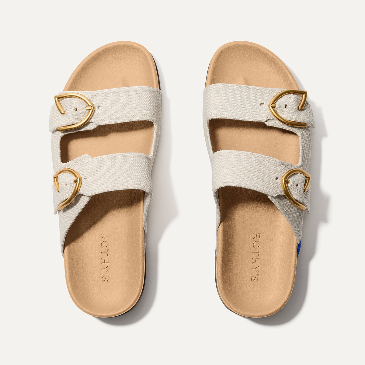 Rothys The Buckle Slide in Sea Salt