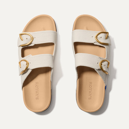 Rothys The Buckle Slide in Sea Salt
