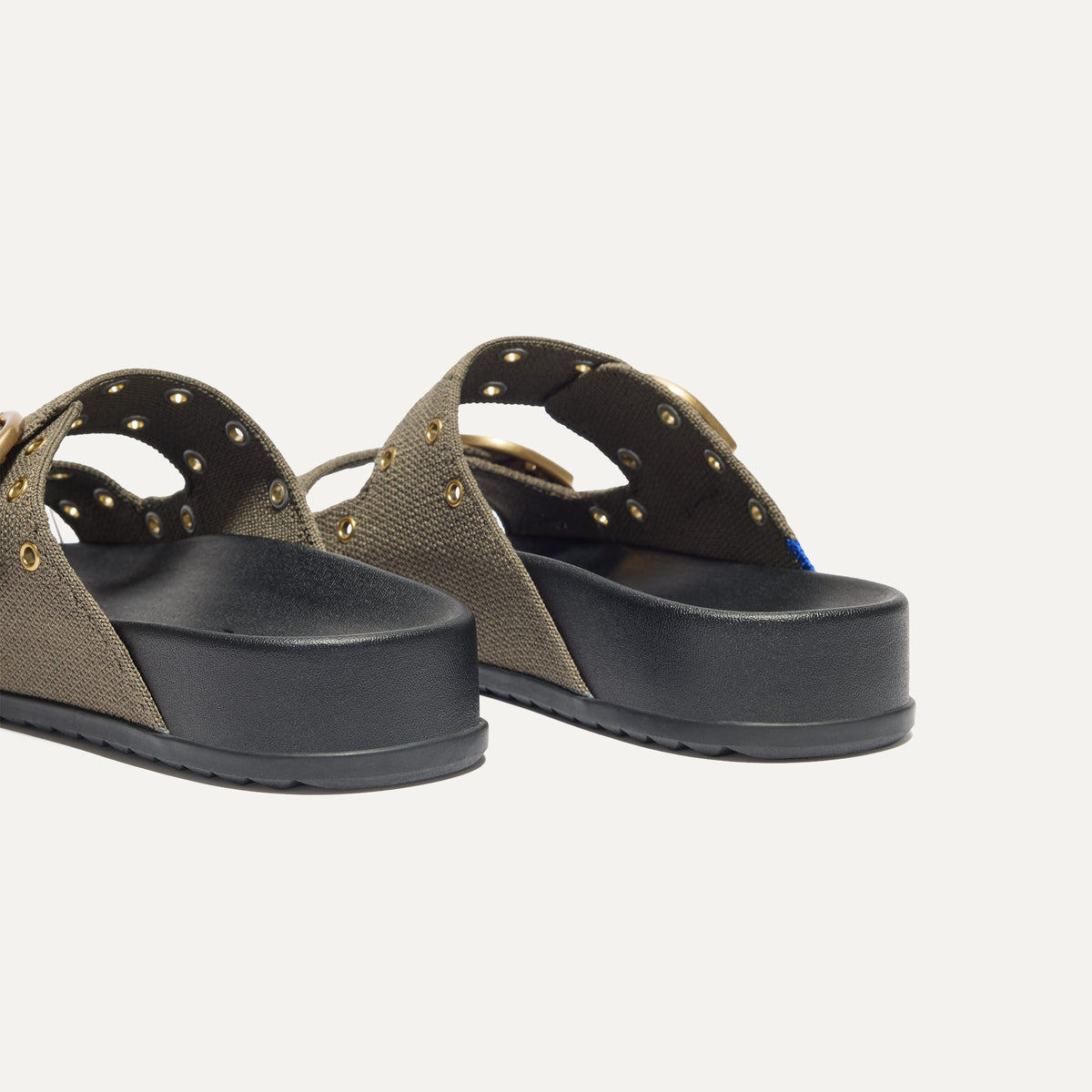 Rothys The Buckle Slide in Eyelet Safari