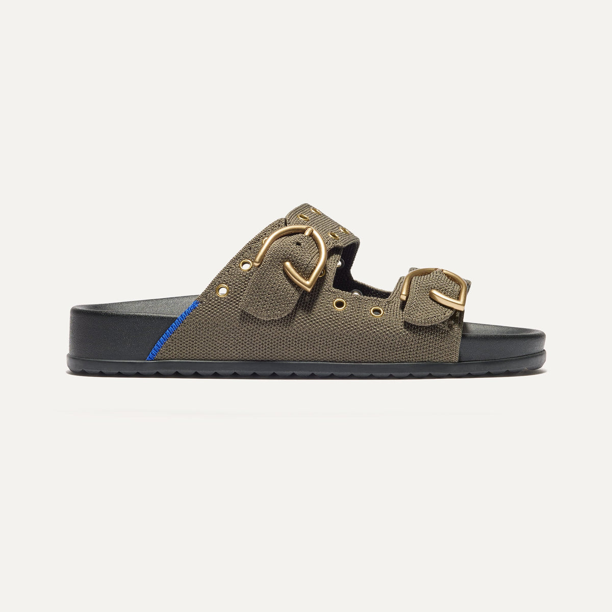 Rothys The Buckle Slide in Eyelet Safari