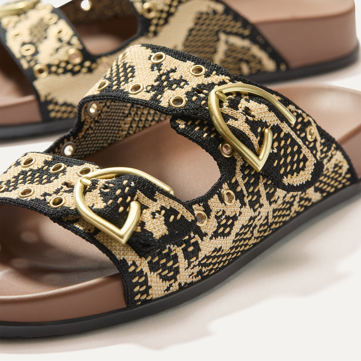 Rothys The Buckle Slide in Eyelet Bouquet