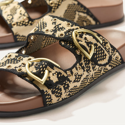 Rothys The Buckle Slide in Eyelet Bouquet