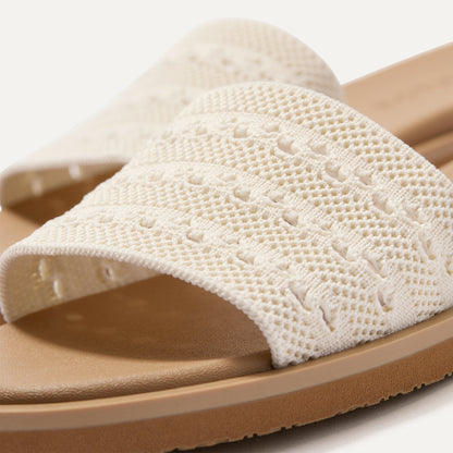 Rothys The Slide Sandal in Sandy Crochet