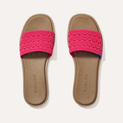 Rothys The Slide Sandal in Rouge Crochet