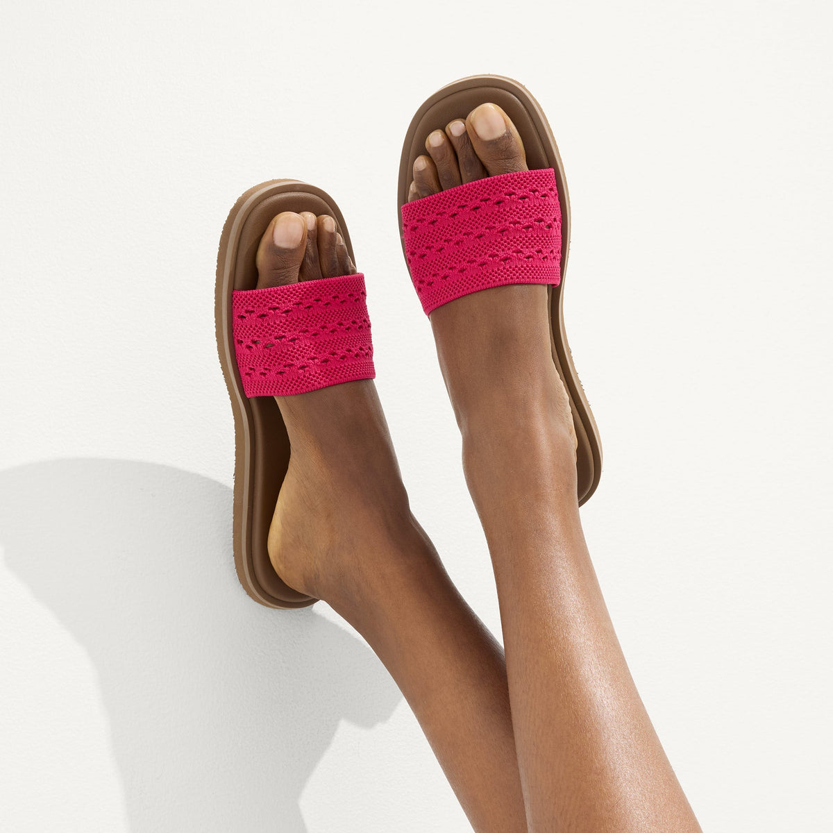 Rothys The Slide Sandal in Rouge Crochet