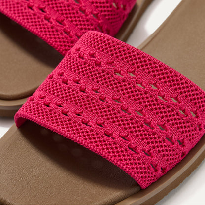 Rothys The Slide Sandal in Rouge Crochet