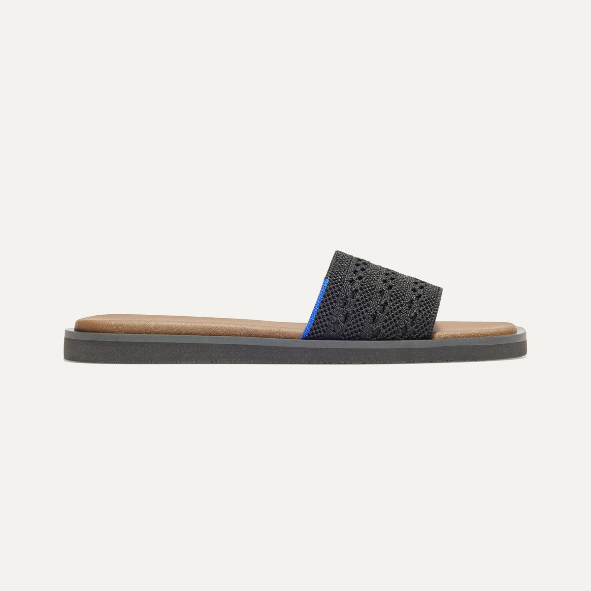 Rothys The Slide Sandal in Black Crochet