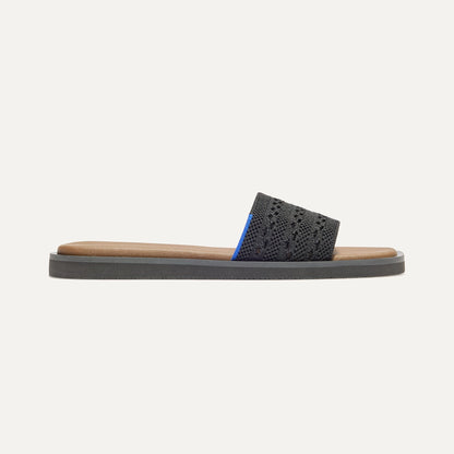 Rothys The Slide Sandal in Black Crochet