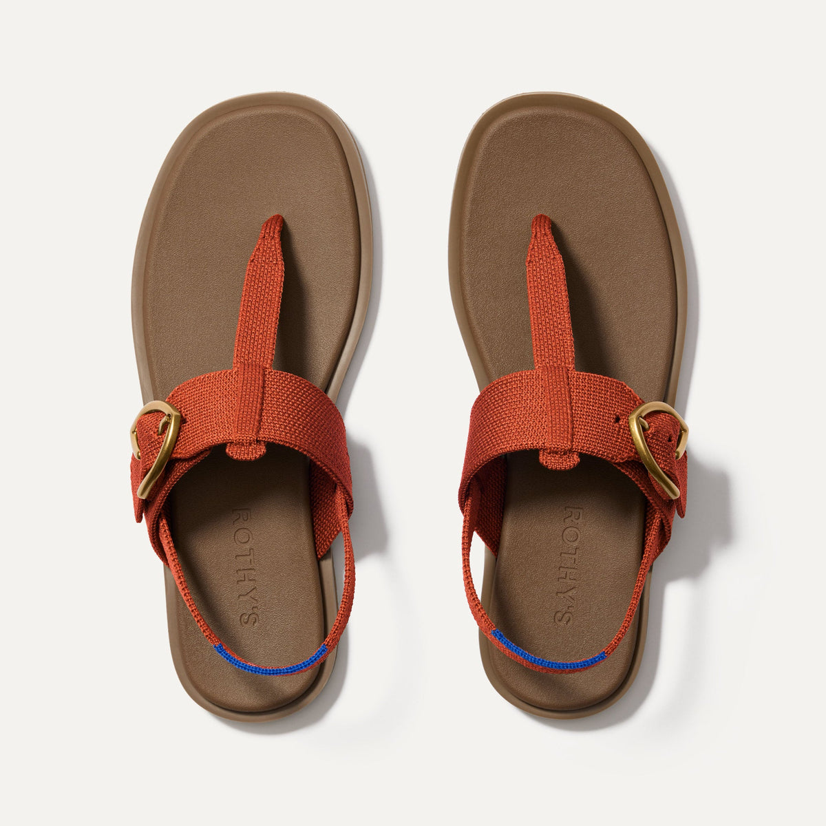 Rothys The T-Strap Sandal in Brick