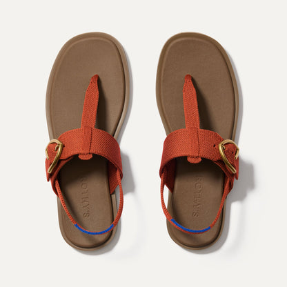Rothys The T-Strap Sandal in Brick