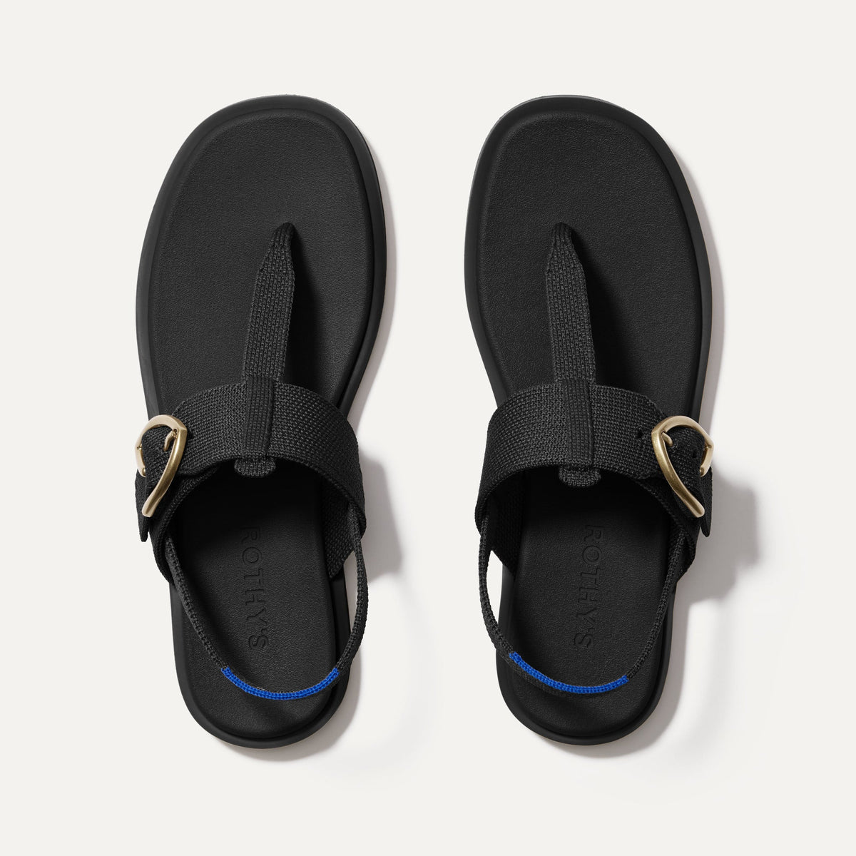 Rothys The T-Strap Sandal in Black