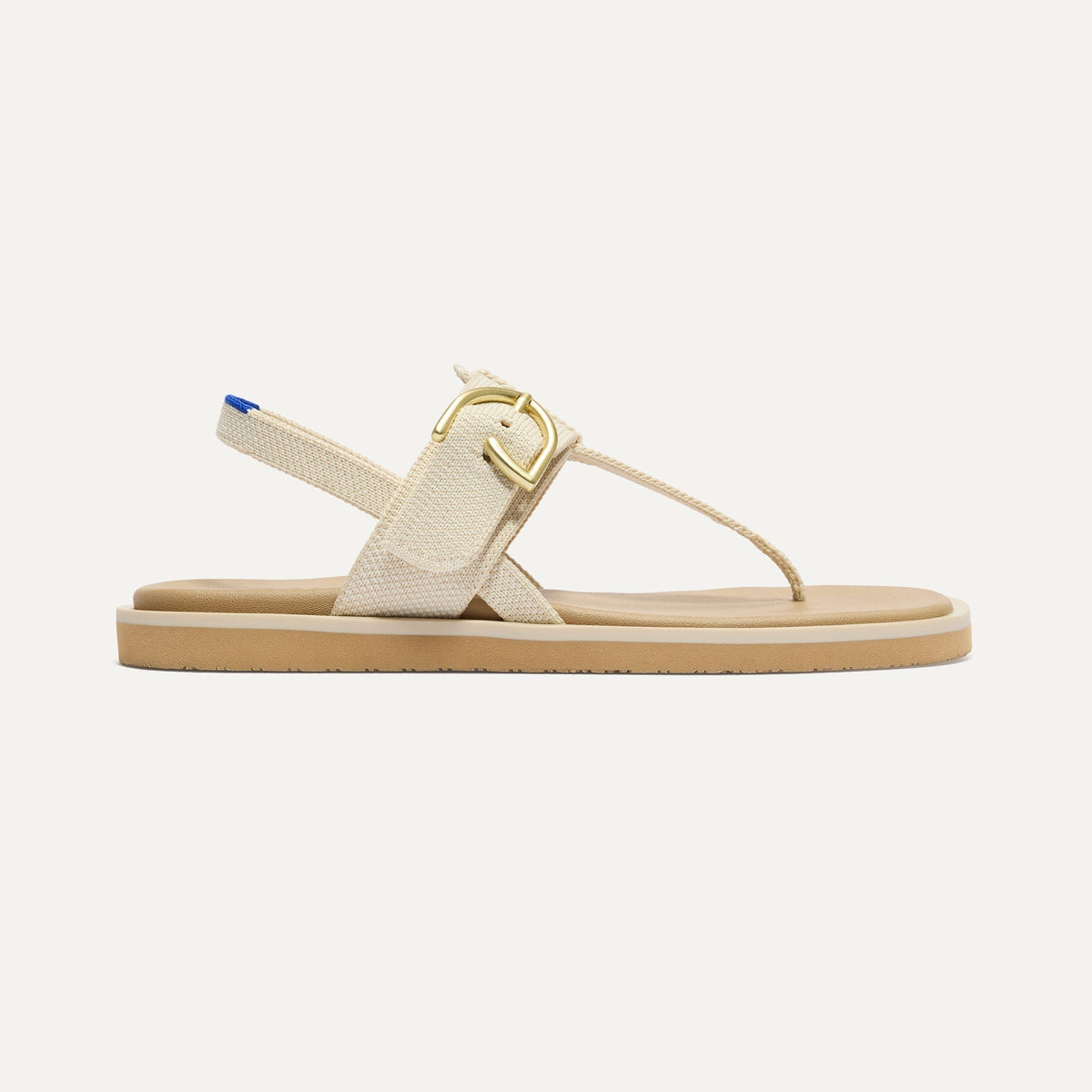 Rothys The T-Strap Sandal in Cream Puff