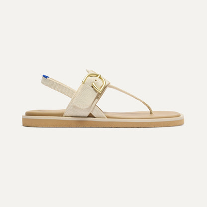 Rothys The T-Strap Sandal in Cream Puff