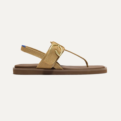 Rothys The T-Strap Sandal in Metallic Golden Sun