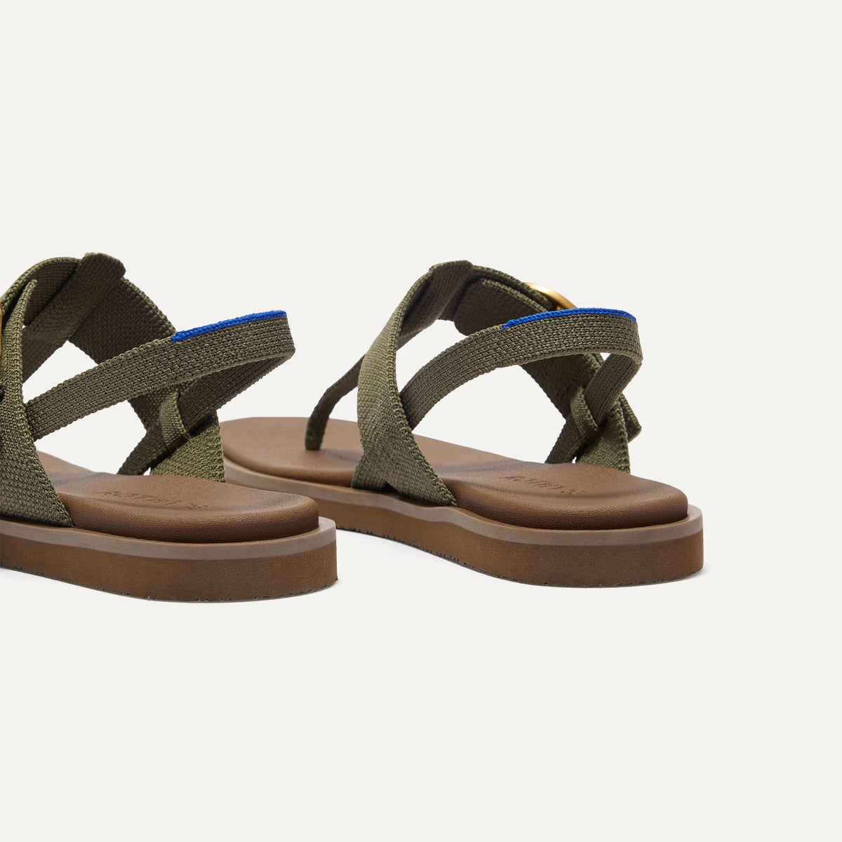Rothys The T-Strap Sandal in Safari Green