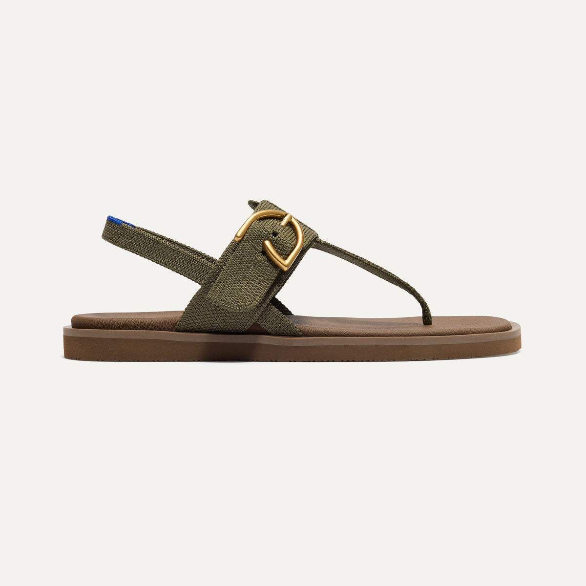 Rothys The T-Strap Sandal in Safari Green