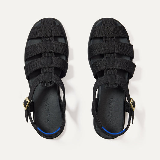 Rothys The Fisherman Sandal in Black