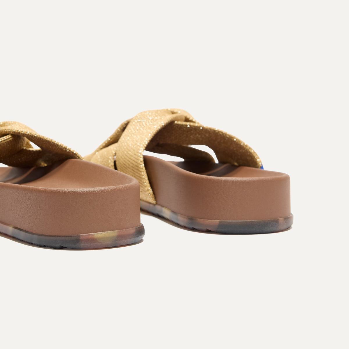Rothys The Twist Slide in Metallic Golden Sun