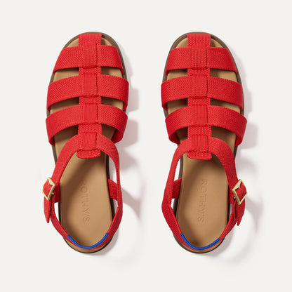 Rothys The Fisherman Sandal in Scarlet
