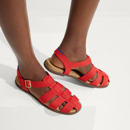 Rothys The Fisherman Sandal in Scarlet