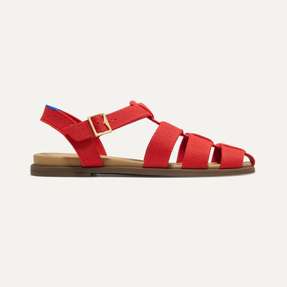 Rothys The Fisherman Sandal in Scarlet