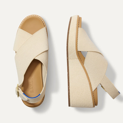 Rothys The Wedge in White Sand