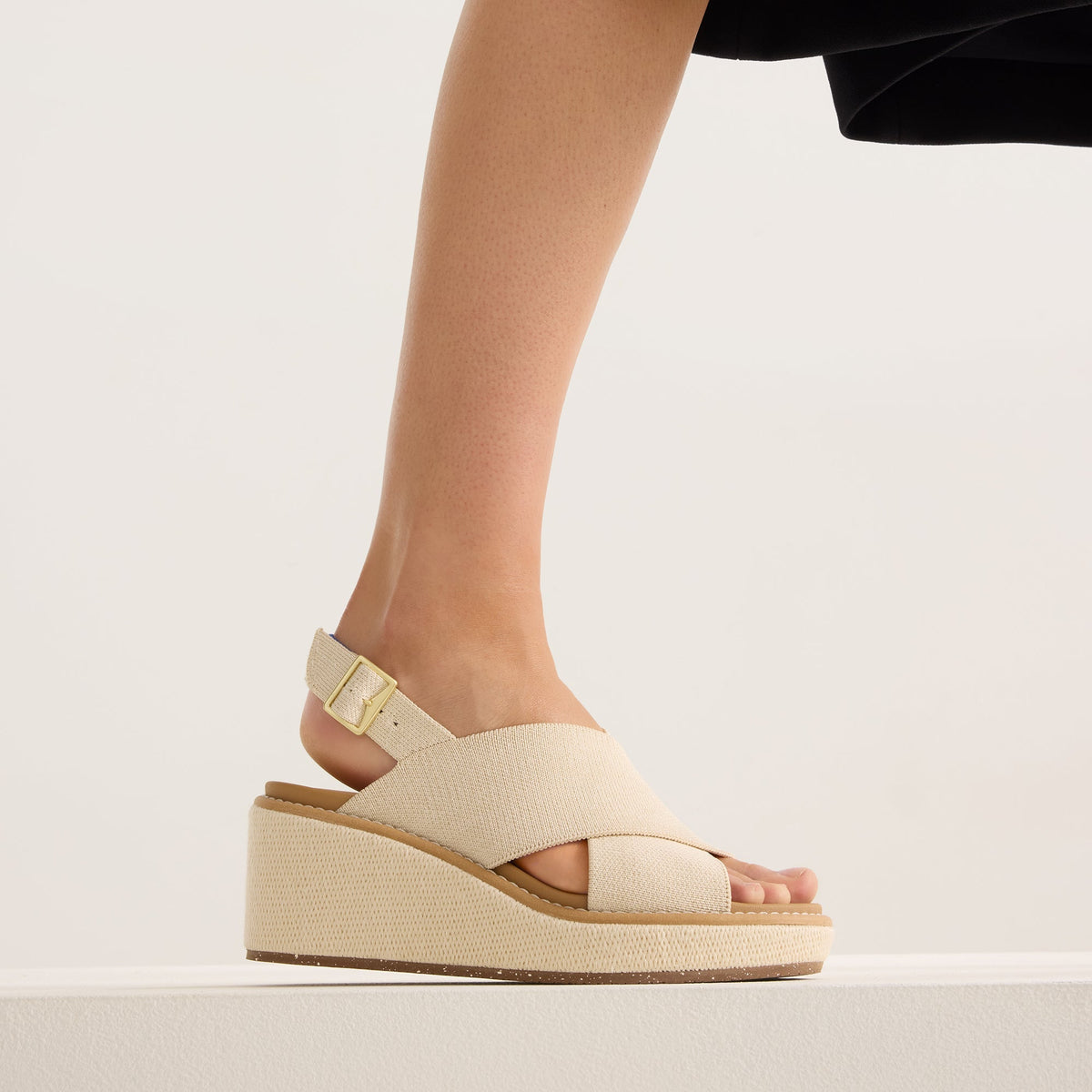 Rothys The Wedge in White Sand