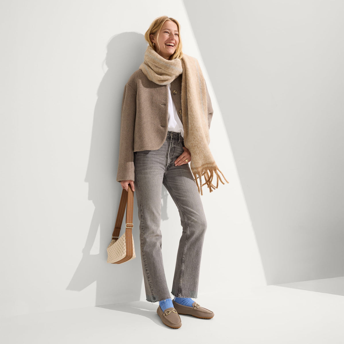 Rothys The Casual Crossbody in Vanilla Wafer