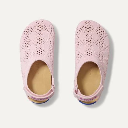 Rothys The Kids Clog in Pink Crochet
