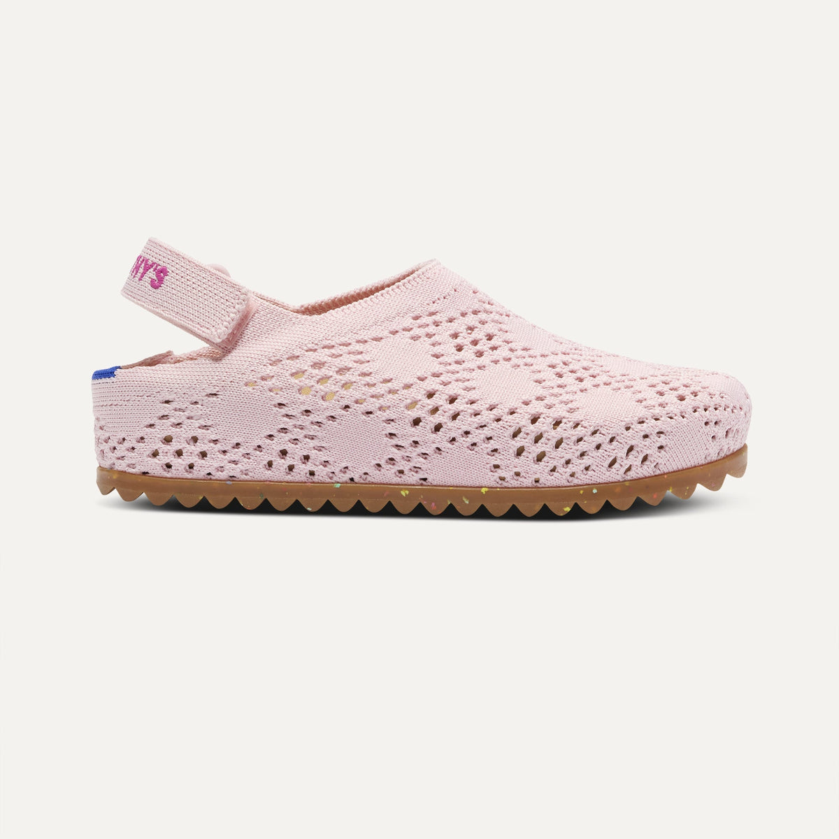 Rothys The Kids Clog in Pink Crochet