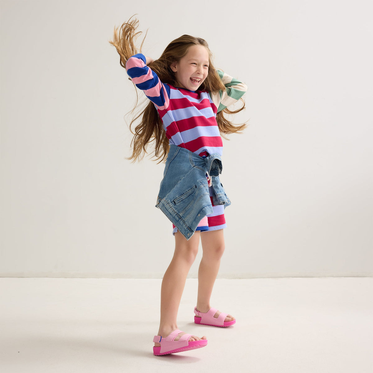 Rothys The Kids Double Strap Sandal in Tutu
