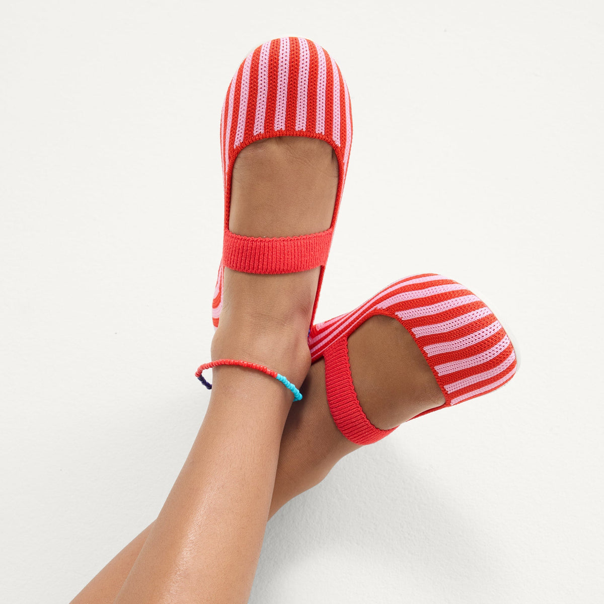 Rothys The Kids Mary Jane in Cherry Stripe