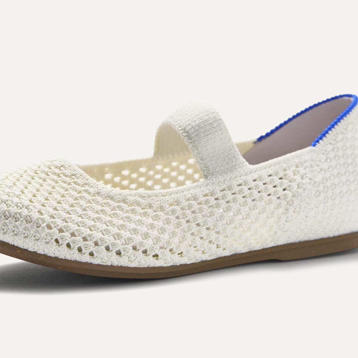 Rothys The Kids Mary Jane in White Open-Knit