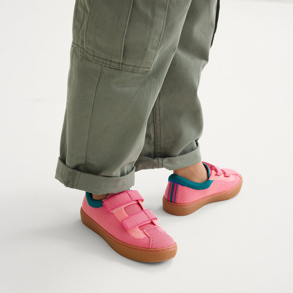 Rothys The Kids Strap Sneaker in Watermelon