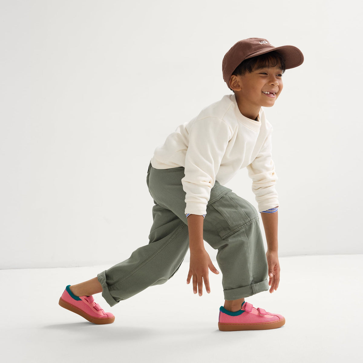 Rothys The Kids Strap Sneaker in Watermelon