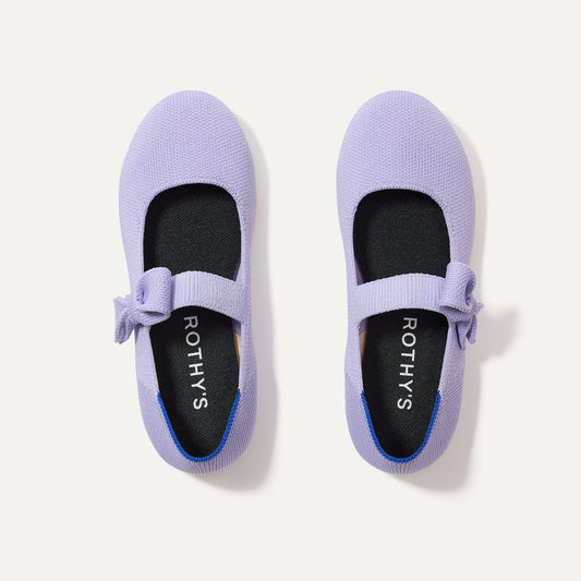 Rothys The Kids Tux Bow Mary Jane in Soft Orchid